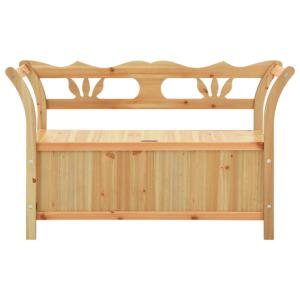 BANC en bois naturel, avec coffre de rangement intégré