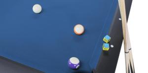 BILLARD type PRO 6 Ft, Noir, 3 coloris de tapis