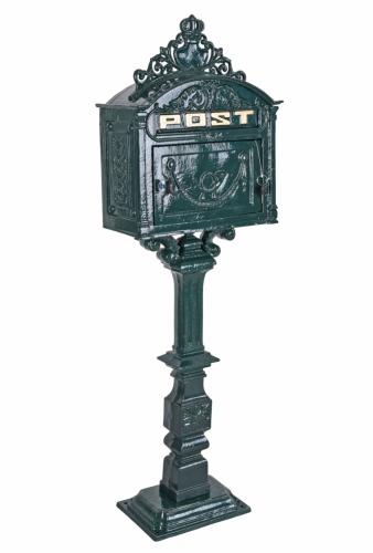 Boîte aux lettres, Antique VERT, en fonte véritable