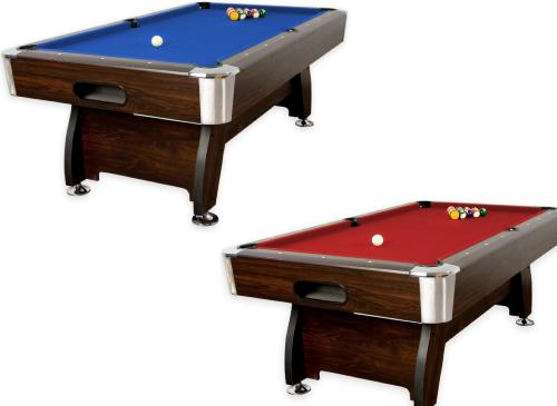 BILLARD PROFESSIONNEL 8Ft, 245 cm, tapis bleu ou rouge