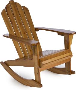Fauteuil à bascule UTHA, type rocking Chair en bois, lot de 2 
