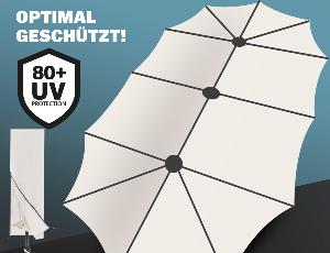 PARASOL géant Aluminium, 270 x 460 cm, 7 coloris de toile