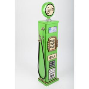Range CD - pompe à essence bois vert, style americain Retro