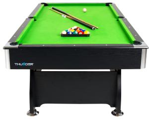 BILLARD PRO 8 Ft, 245 cm, Bois noir, tapis vert