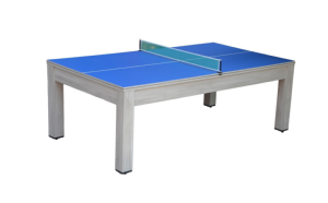 Table BILLARD/ping-pong, XXL 226 cm, grise, avec plateau salle à manger.