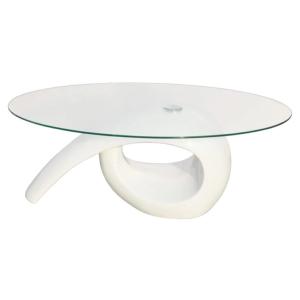TABLE basse en fibre de verre, 115 cm, blanc