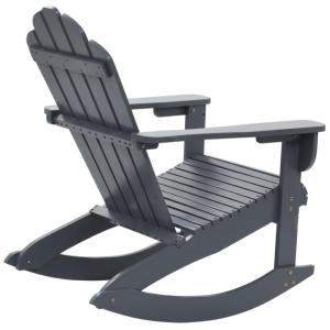 Fauteuil à bascule ALASKA, rocking Chair bois gris