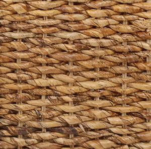 Lit rond en bois d'acajou et abaca pour matelas 180 x 200 cm