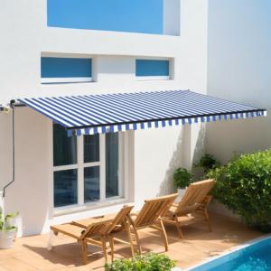STORE BANNE anthracite, dimensions 350 x 250 cm, motorisé, 5 coloris