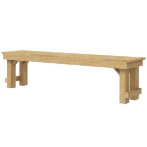 TABLE pique-nique bois massif 200 cm, avec bancs