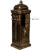 Boîte aux lettres colonne, Antique, fonte d'aluminium, or