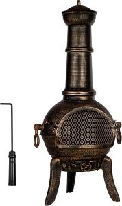 CHEMINEE d'extérieur en fonte, coloris antique bronze