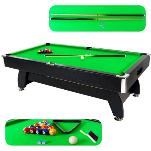 BILLARD PRO 9 Ft, 275 cm, Bois NOIR, tapis vert