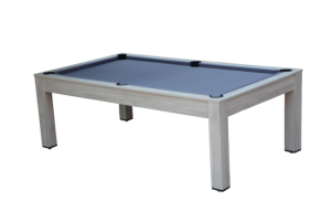 Table BILLARD/ping-pong, XXL 226 cm, grise, avec plateau salle à manger.
