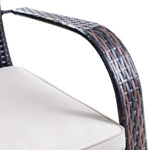 FAUTEUIL d'extérieur, grand confort, résine tressée marron