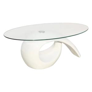 TABLE basse en fibre de verre, 115 cm, blanc