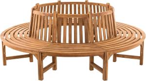 BANC de jardin circulaire, tour d'arbre teck, 250 cm