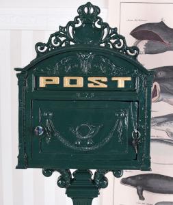 Boîte aux lettres, Antique VERT, en fonte véritable
