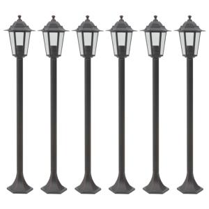 LAMPADAIRES d'extérieur, lot de 6, blanc, vert ou bronze
