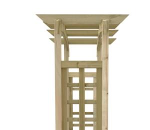 PERGOLA arche en bois, avec treillis