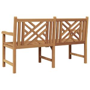 Banc de jardin 150 cm, avec tablette, en teck massif