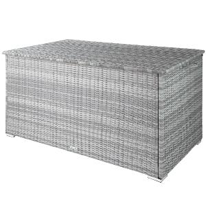 COFFRE géant en résine tressée/alu, 760 litres, 5 coloris