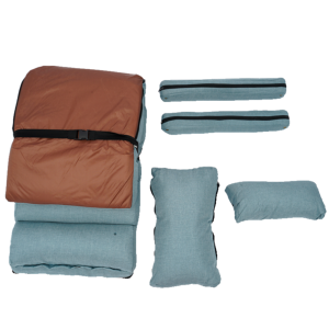 CHAISE LONGUE, multi positions, pliable, bleu