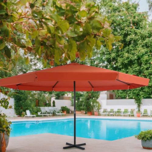 PARASOL aluminium, 5 mètres, 9 coloris disponibles