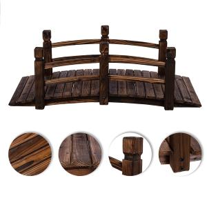 PONT de jardin en bois massif, coloris brun