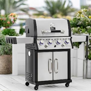 BARBECUE gaz, luxe en INOX, 5 brûleurs + brûleur infrarouge