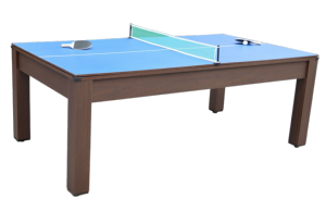BILLARD anglais/français/ping-pong, MARRON, avec plateau table, 215 cm