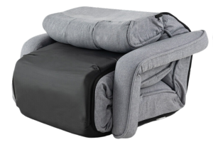 CHAISE LONGUE, multi positions, pliable, grise
