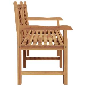 Banc de jardin 150 cm, avec tablette, en teck massif