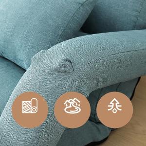 CHAISE LONGUE, multi positions, pliable, bleu