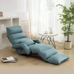 CHAISE LONGUE, multi positions, pliable, bleu
