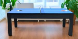 BILLARD anglais/français/ping-pong, NOIR, avec plateau table, 215 cm