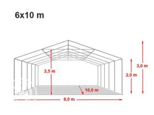 CHAPITEAU RUBIS en PVC, 500 gr/m², ignifugé