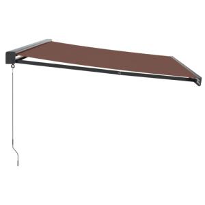 STORE BANNE coffre intégral 350 x 250 cm, électrique, anthracite et toile marron