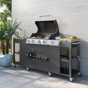 BARBECUE GAZ  INOX / MEUBLE CUISINE EXTERIEUR