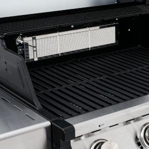 BARBECUE gaz, luxe en INOX, 5 brûleurs + brûleur infrarouge