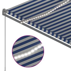 STORE BANNE 500 x 300 cm, électrique, détecteur de vent, LED