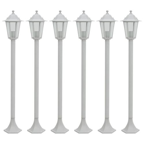 LAMPADAIRES d'extérieur, lot de 6, blanc
