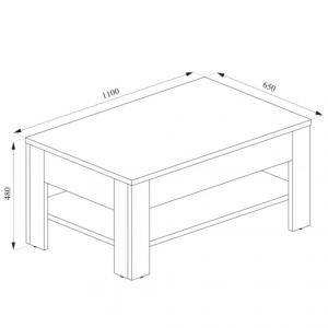 TABLE basse design, aspect béton, modèle Kiel