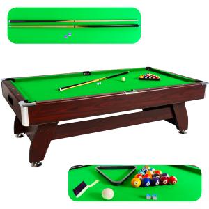 BILLARD PRO 9 Ft, 275 cm, Bois marron, tapis vert