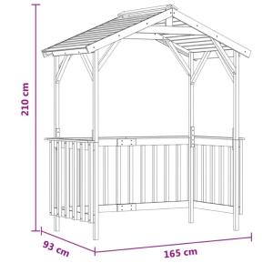 ABRI extérieur en bois massif, pour barbecue