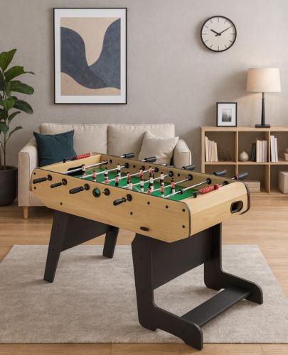 BABYFOOT pliable, barres télescopiques, coloris bois