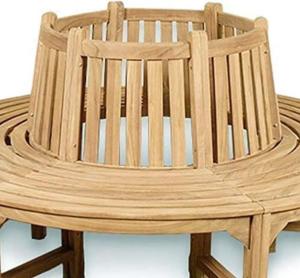 BANC de jardin tour d'arbre en teck, diamètre 180 cm