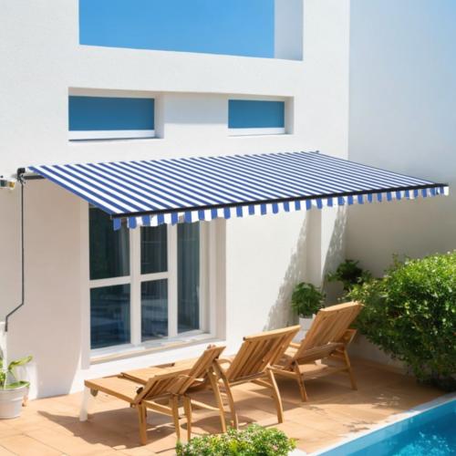 STORE BANNE anthracite, dimensions 350 x 250 cm, motorisé, 5 coloris