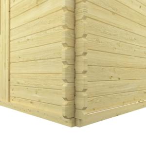 ABRI de jardin, bois massif 44 mm, surface 17 m² avec plancher, modèle ELION