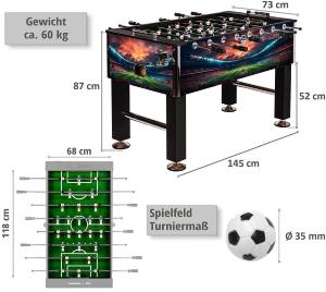 BABYFOOT PRO modèle design Winner WORLD, 60 kg